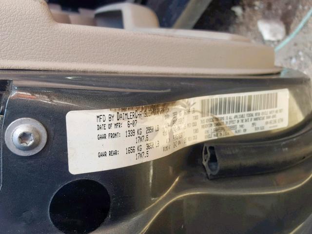 1J8HH58P87C699955 - 2007 JEEP COMMANDER 灰色 照片 10