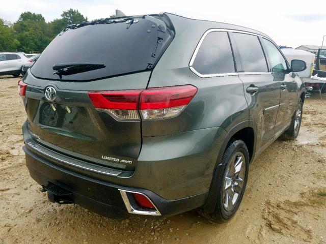 5TDDZRFH5KS974968 - 2019 TOYOTA HIGHLANDER GREEN photo 4