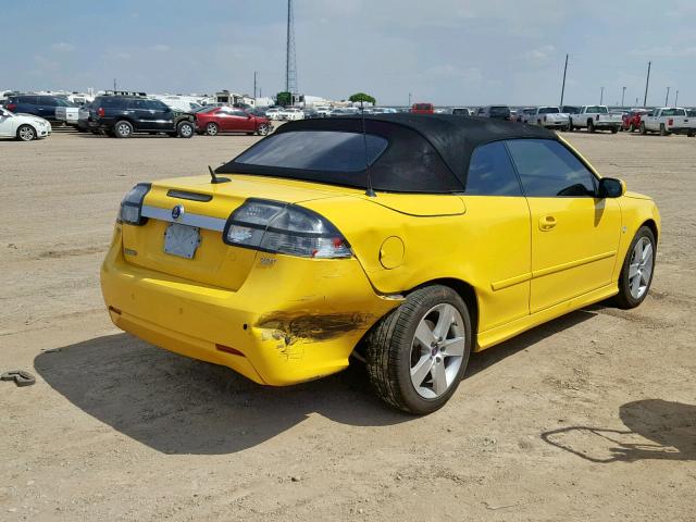 YS3FB79Y196000677 - 2009 SAAB 9-3 2.0T YELLOW photo 4