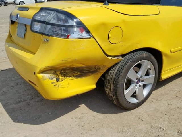 YS3FB79Y196000677 - 2009 SAAB 9-3 2.0T YELLOW photo 9