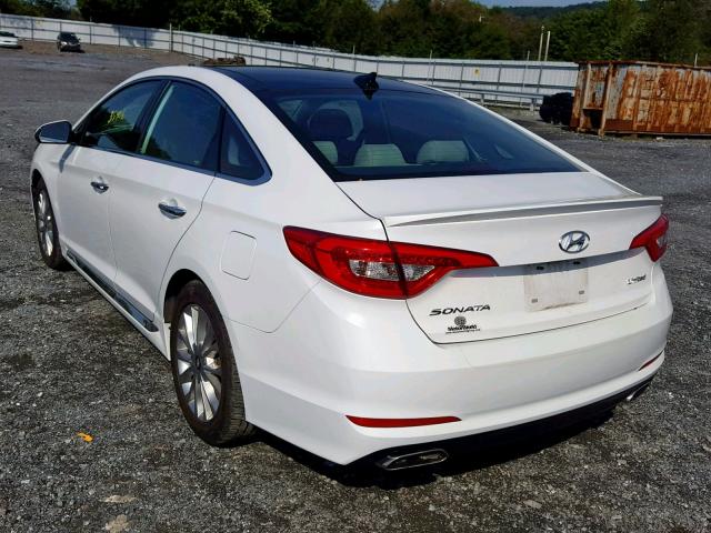 5NPE34AF8FH090985 - 2015 HYUNDAI SONATA SPO WHITE photo 3