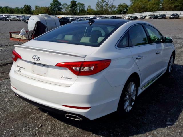 5NPE34AF8FH090985 - 2015 HYUNDAI SONATA SPO WHITE photo 4