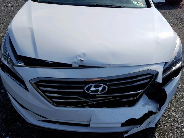 5NPE34AF8FH090985 - 2015 HYUNDAI SONATA SPO WHITE photo 7