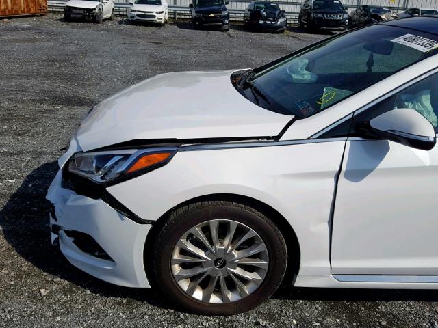 5NPE34AF8FH090985 - 2015 HYUNDAI SONATA SPO WHITE photo 9