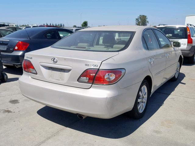 JTHBF30G220065794 - 2002 LEXUS ES 300 BEIGE photo 4