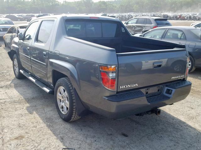 2HJYK16548H514815 - 2008 HONDA RIDGELINE CHARCOAL photo 3