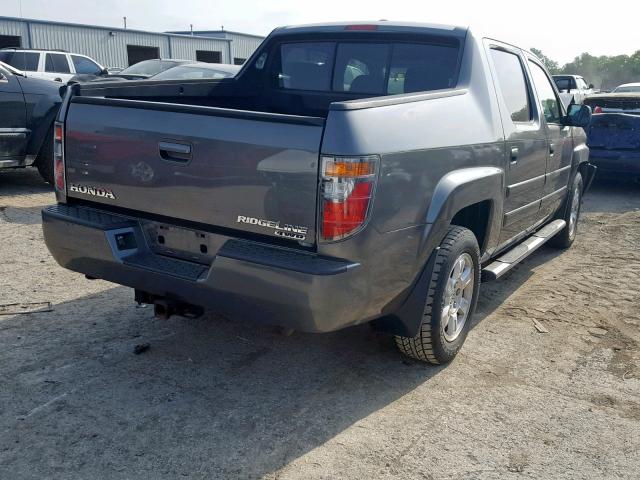 2HJYK16548H514815 - 2008 HONDA RIDGELINE CHARCOAL photo 4