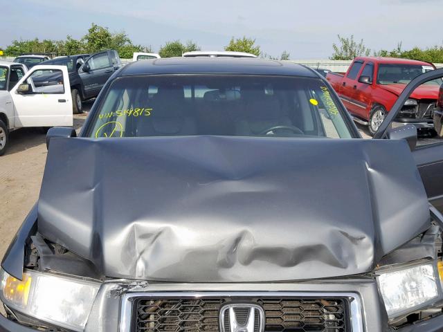 2HJYK16548H514815 - 2008 HONDA RIDGELINE CHARCOAL photo 7