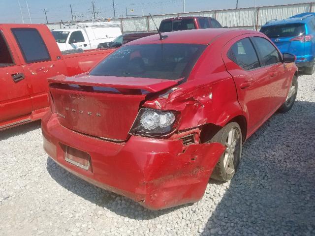 1B3BD1FB9BN538232 - 2011 DODGE AVENGER MA RED photo 4