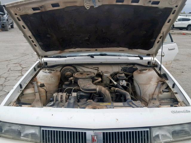 1G3AL54R3L6360916 - 1990 OLDSMOBILE CUTLASS CI WHITE photo 7