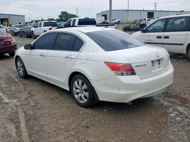 1HGCP36878A076524 - 2008 HONDA ACCORD EXL WHITE photo 3