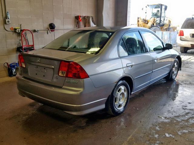 JHMES96624S004754 - 2004 HONDA CIVIC HYBR GRAY photo 4