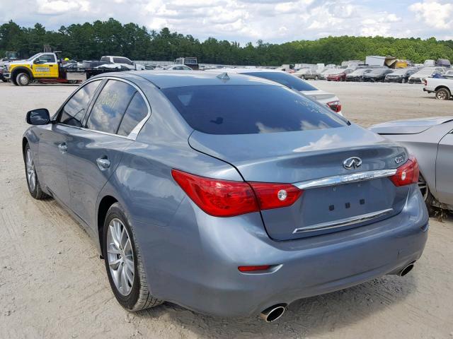 JN1BV7AP1FM345654 - 2015 INFINITI Q50 BASE BLUE photo 3