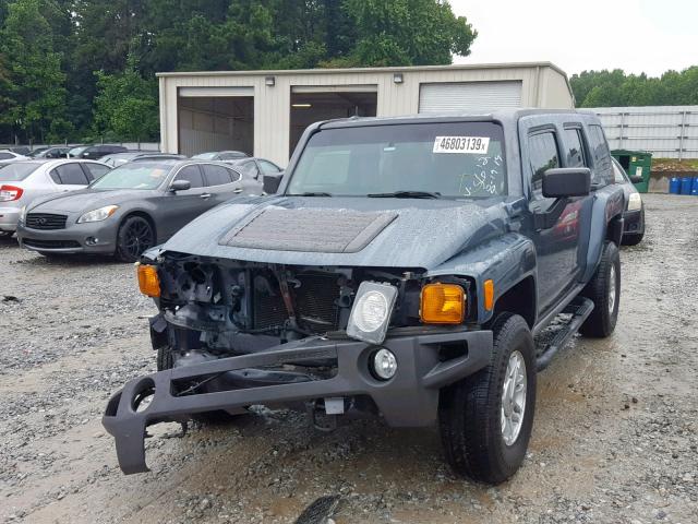 5GTDN13E778135612 - 2007 HUMMER H3 GRAY photo 2