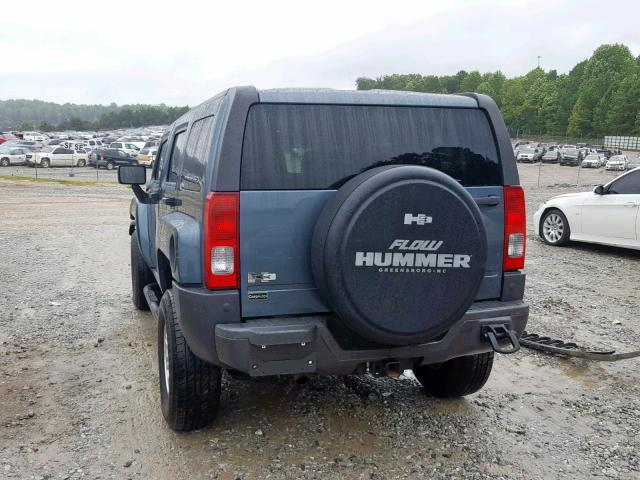 5GTDN13E778135612 - 2007 HUMMER H3 GRAY photo 3