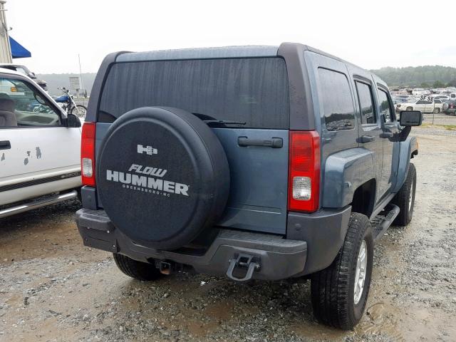 5GTDN13E778135612 - 2007 HUMMER H3 GRAY photo 4