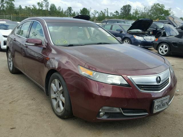 19UUA8F28CA022849 - 2012 ACURA TL BURGUNDY photo 1