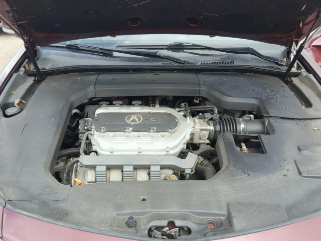 19UUA8F28CA022849 - 2012 ACURA TL BURGUNDY photo 7