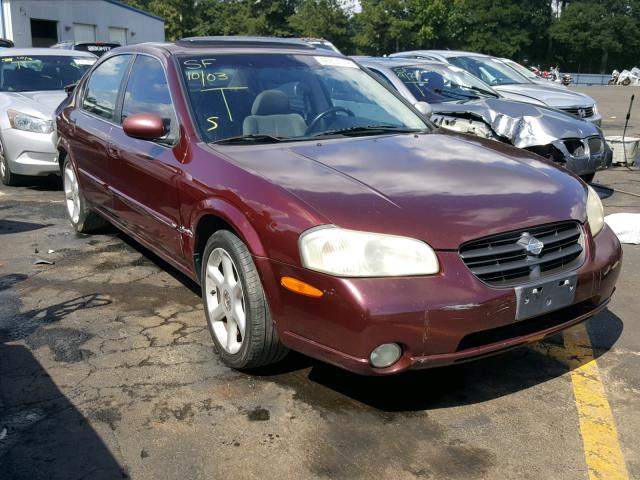 JN1CA31D91T830234 - 2001 NISSAN MAXIMA GXE BURGUNDY photo 1