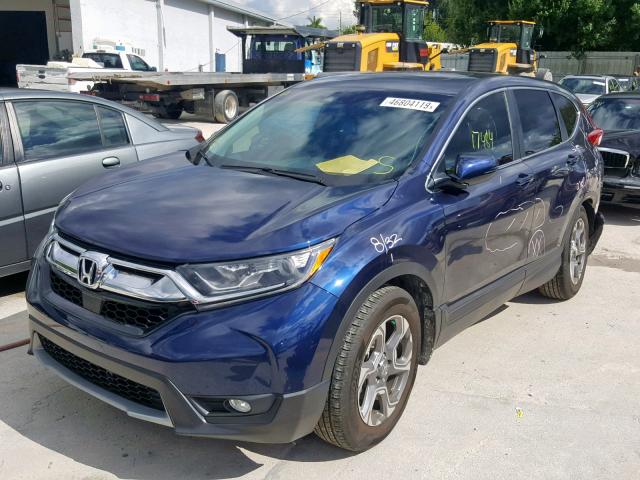 7FARW1H89HE021310 - 2017 HONDA CR-V EXL BLUE photo 2