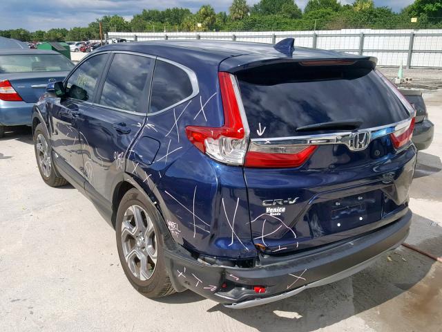 7FARW1H89HE021310 - 2017 HONDA CR-V EXL BLUE photo 3