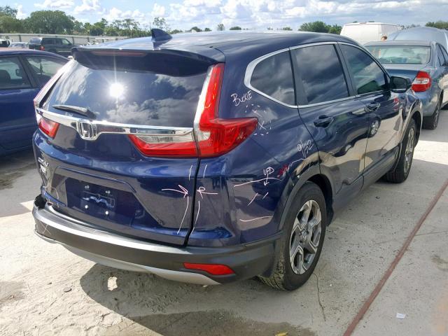 7FARW1H89HE021310 - 2017 HONDA CR-V EXL BLUE photo 4