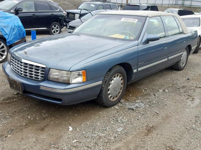 1G6KD54Y2XU775884 - 1999 CADILLAC DEVILLE BLUE photo 2