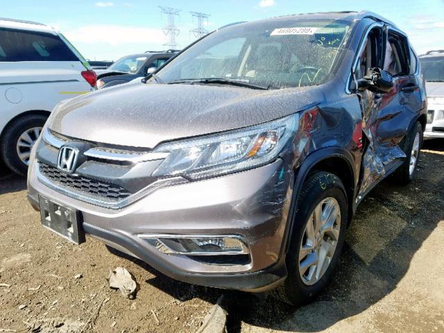 5J6RM4H71FL069494 - 2015 HONDA CR-V EXL BROWN photo 2