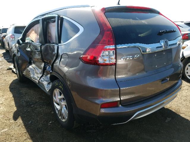 5J6RM4H71FL069494 - 2015 HONDA CR-V EXL BROWN photo 3