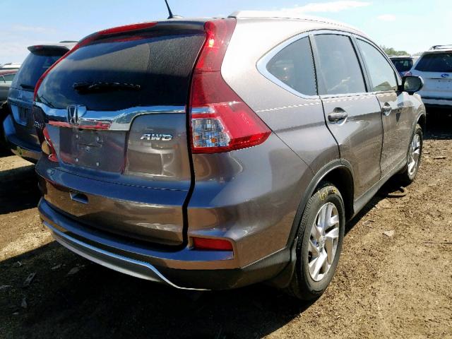 5J6RM4H71FL069494 - 2015 HONDA CR-V EXL BROWN photo 4