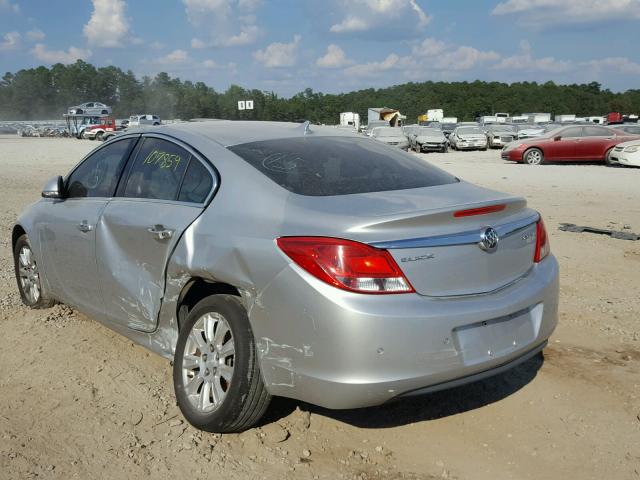 2G4GS5ER8D9225254 - 2013 BUICK REGAL PREM SILVER photo 3