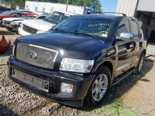 5N3AA08A54N808130 - 2004 INFINITI QX56 BLACK photo 2