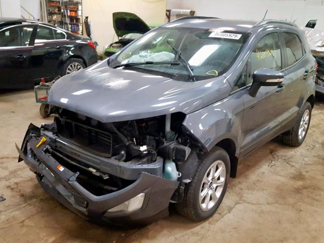 MAJ6P1UL0JC214069 - 2018 FORD ECOSPORT S GRAY photo 2