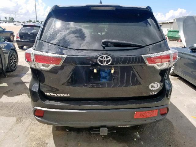 5TDKKRFH0GS138634 - 2016 TOYOTA HIGHLANDER BLACK photo 9