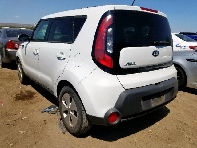 KNDJN2A21E7038000 - 2014 KIA SOUL WHITE photo 3