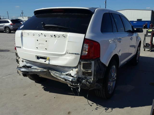 2FMDK3KC8DBA31629 - 2013 FORD EDGE LIMIT WHITE photo 4