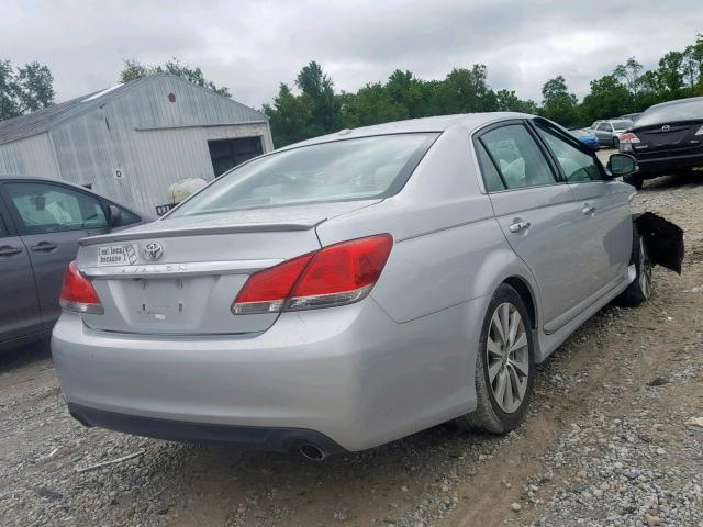 4T1BK3DB6BU431983 - 2011 TOYOTA AVALON BAS SILVER photo 4