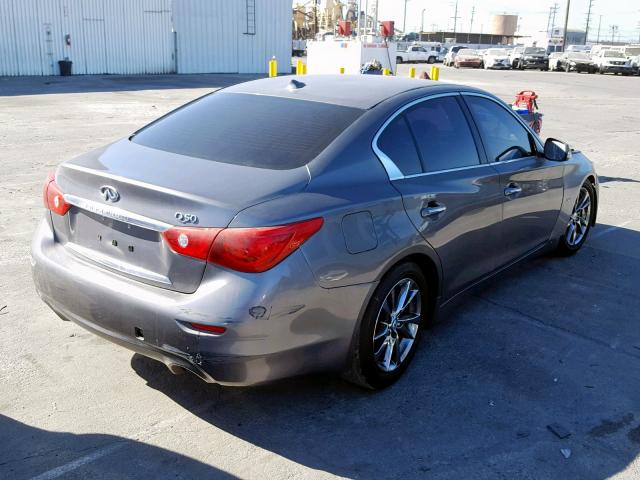 JN1BV7AP2FM346294 - 2015 INFINITI Q50 BASE GRAY photo 4