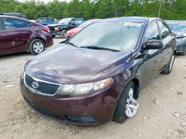 KNAFU4A28B5891664 - 2011 KIA FORTE EX BURGUNDY photo 2