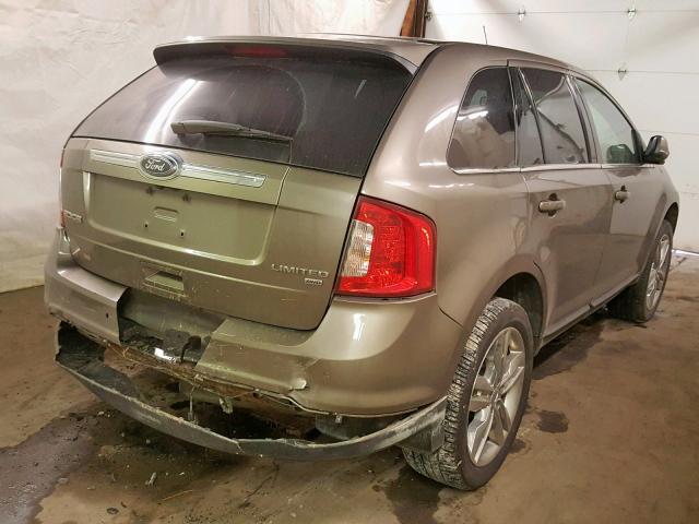 2FMDK4KC3DBE35816 - 2013 FORD EDGE LIMIT BROWN photo 4