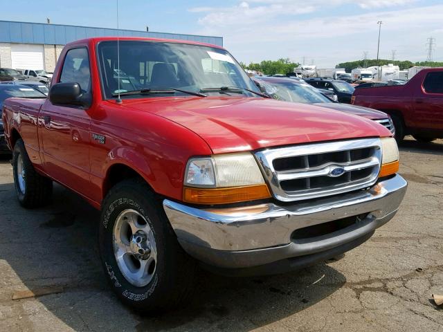 1FTYR10C1YTB23440 - 2000 FORD RANGER RED photo 1