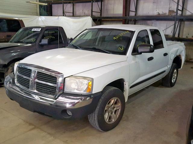 1D7HE48N45S304753 - 2005 DODGE DAKOTA QUA WHITE photo 2