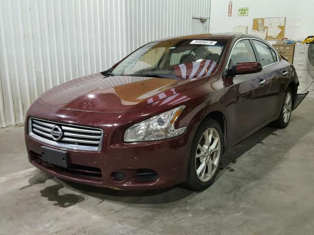 1N4AA5AP6CC810137 - 2012 NISSAN MAXIMA S MAROON photo 2