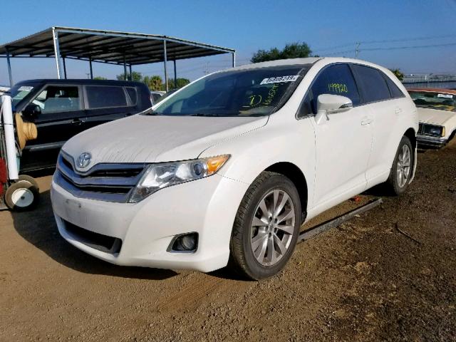 4T3ZA3BB8EU086228 - 2014 TOYOTA VENZA LE WHITE photo 2