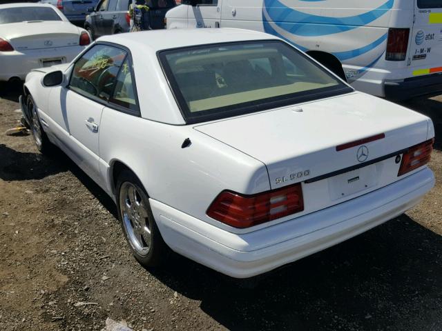 WDBFA68F1YF194046 - 2000 MERCEDES-BENZ SL 500 WHITE photo 3