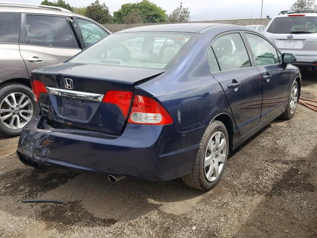 19XFA1F59AE077104 - 2010 HONDA CIVIC LX BLUE photo 4