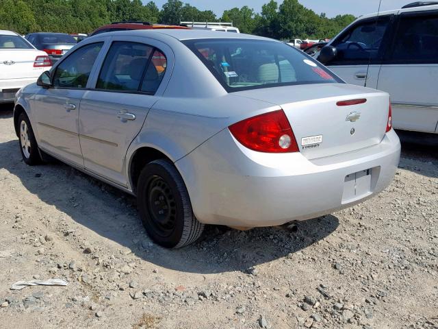 1G1AK52F357501842 - 2005 CHEVROLET COBALT SILVER photo 3