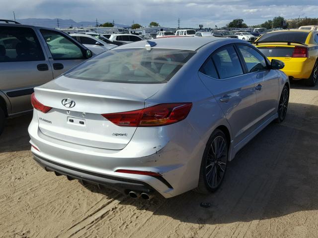 KMHD04LB3JU542446 - 2018 HYUNDAI ELANTRA SP SILVER photo 4