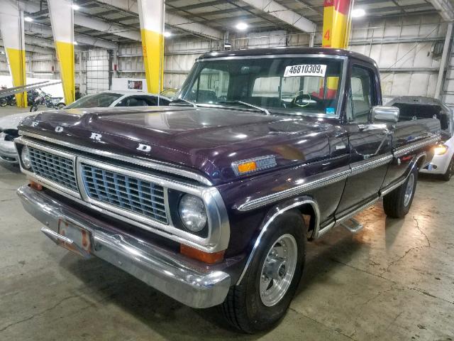 F25YRG78279 - 1970 FORD F-250 PURPLE photo 2