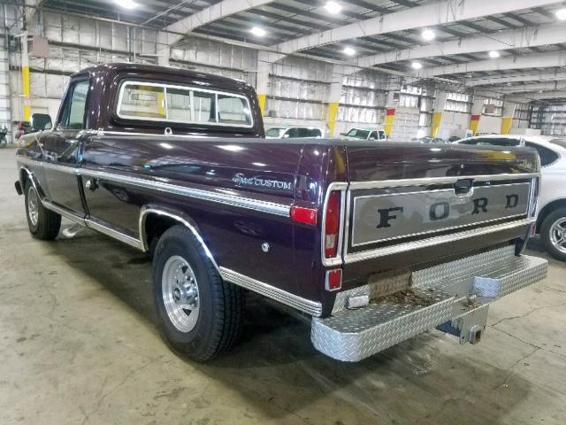 F25YRG78279 - 1970 FORD F-250 PURPLE photo 3